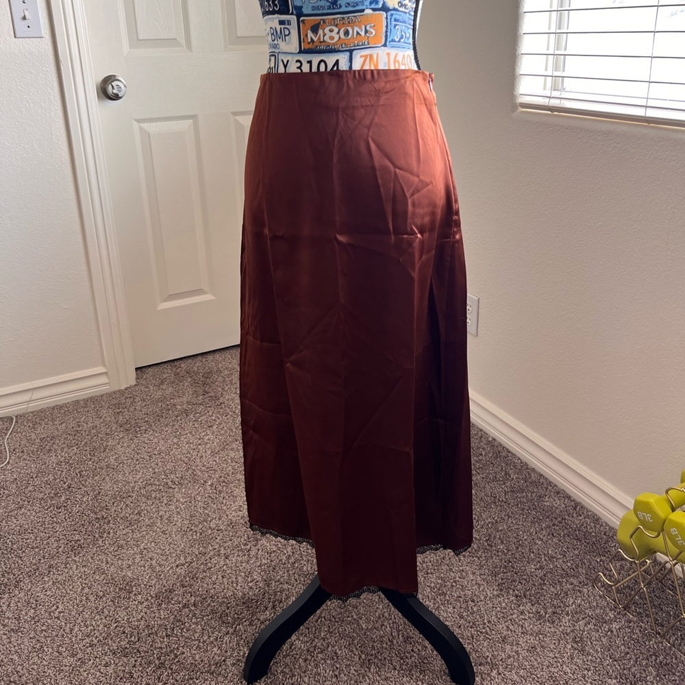 Cider brown maxi skirt